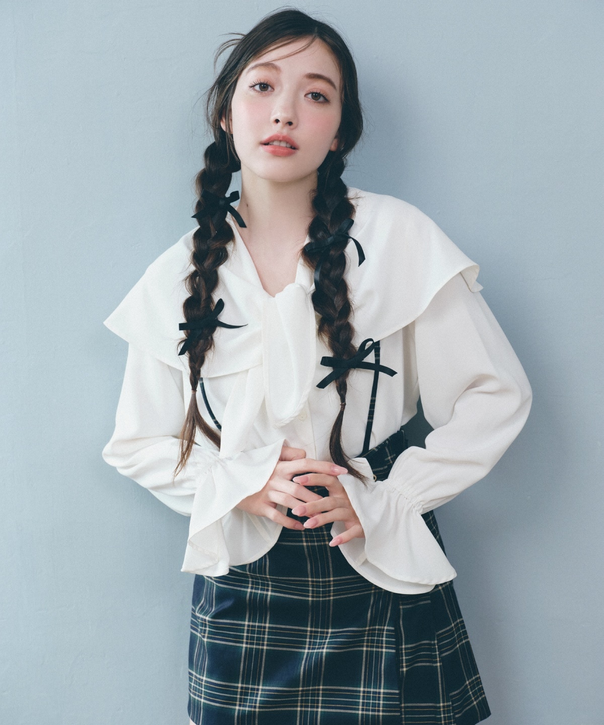 ２wayビッグカラーブラウス