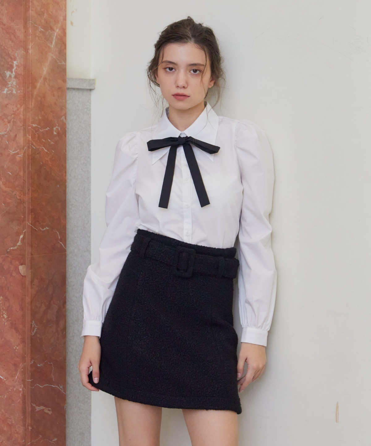 ベルティッドブークレミニスカート