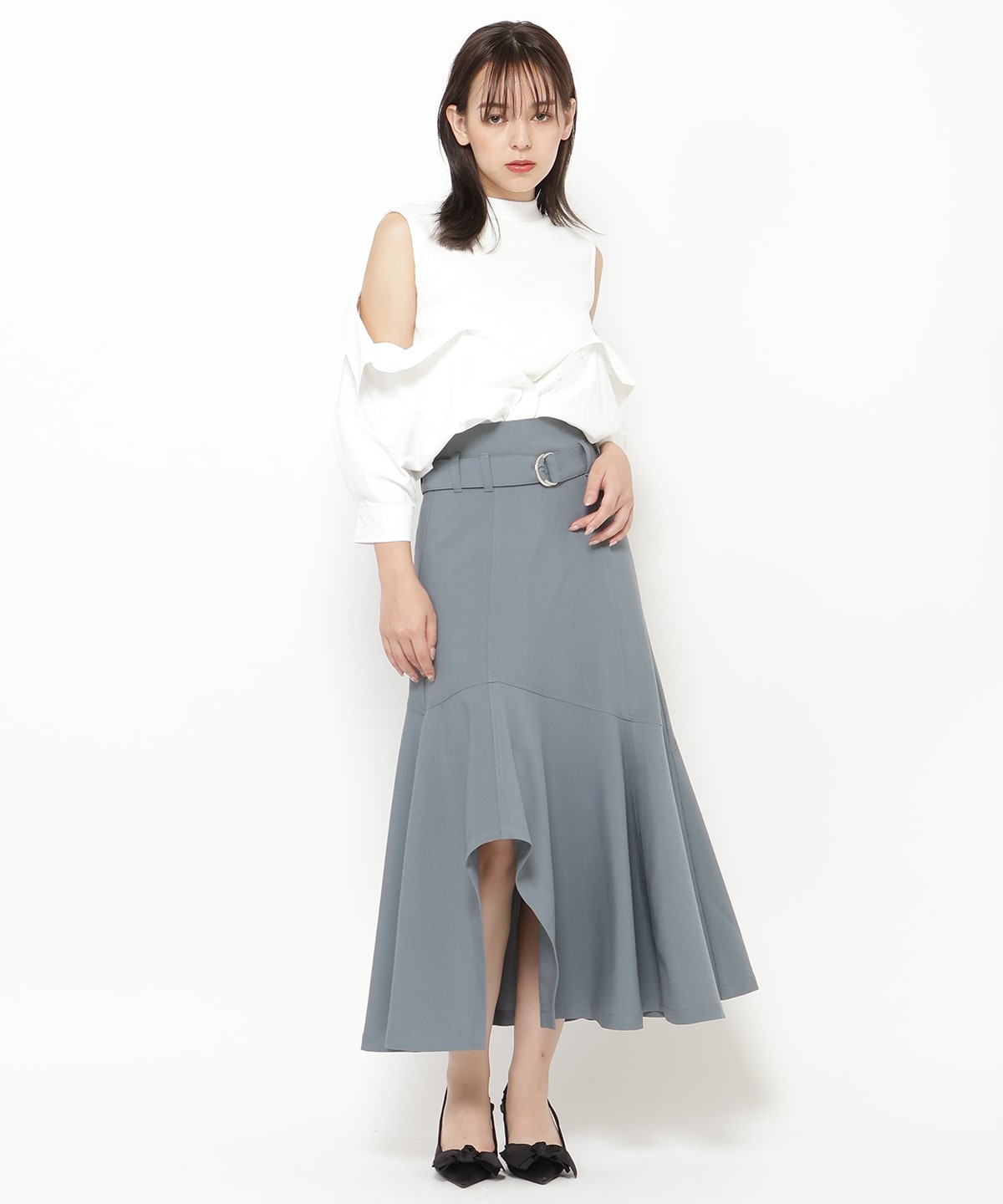 アシメフレアスカート
