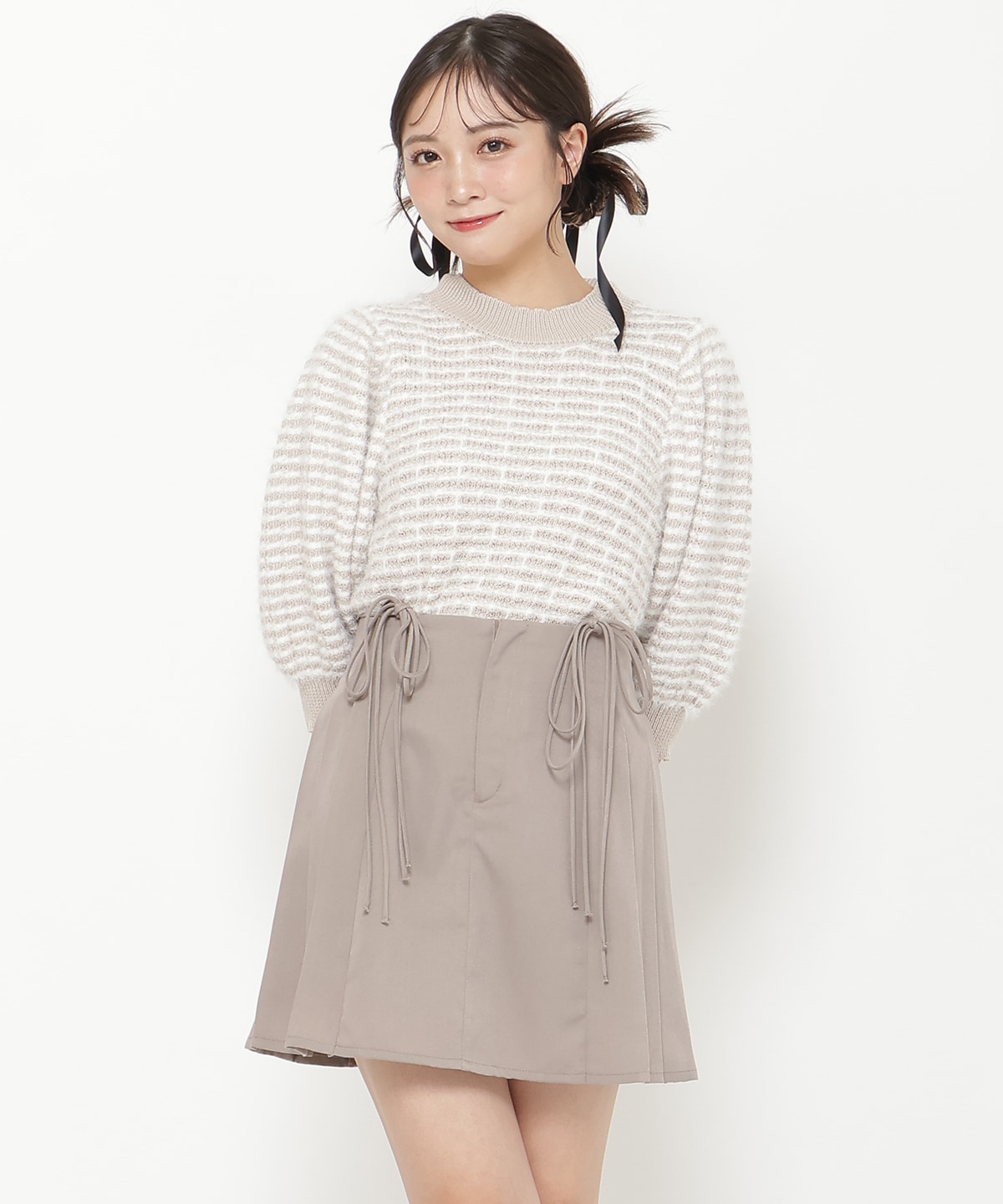 ダブルリボンミニスカート