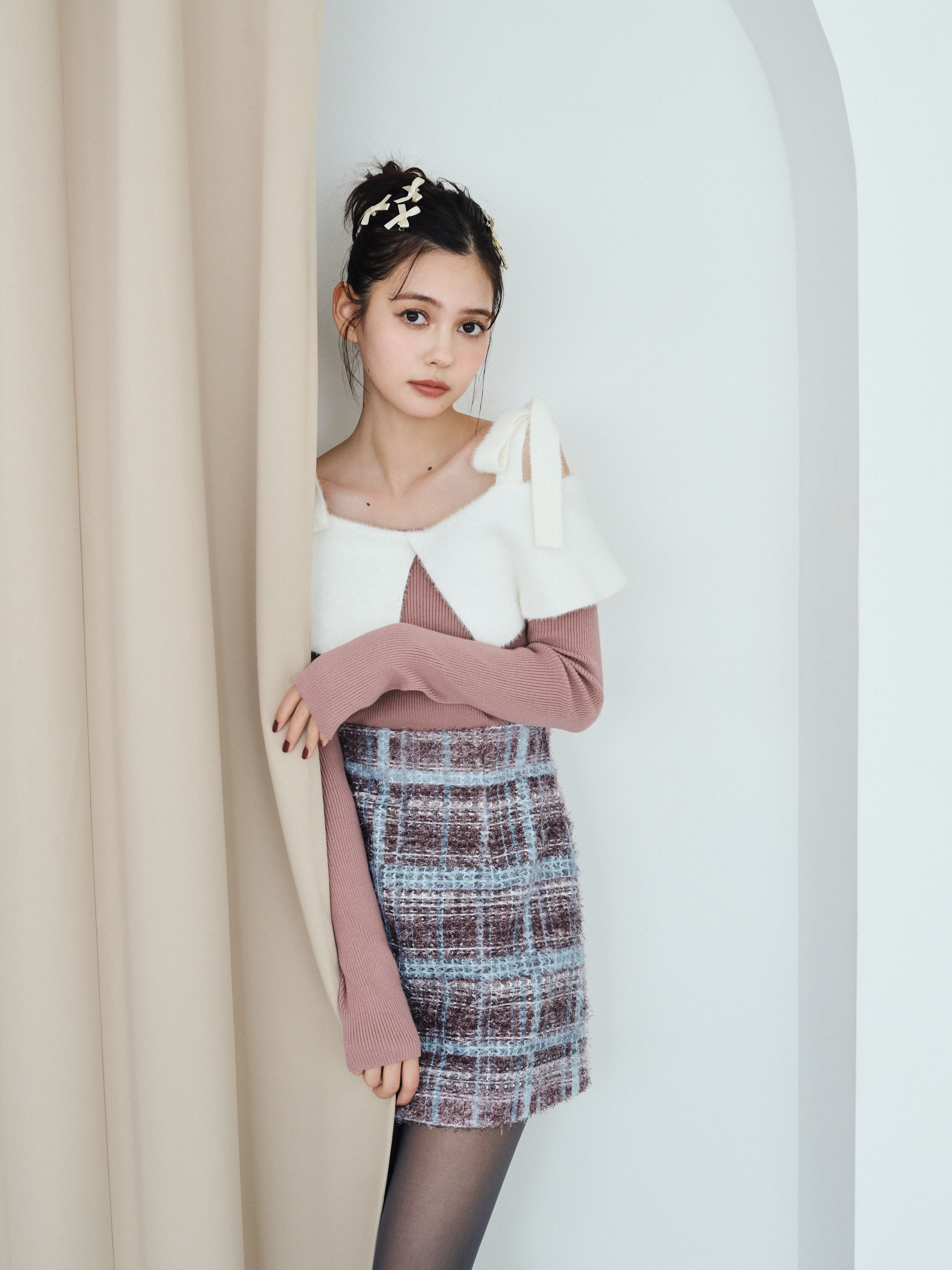 ファンシーチェックミニスカート