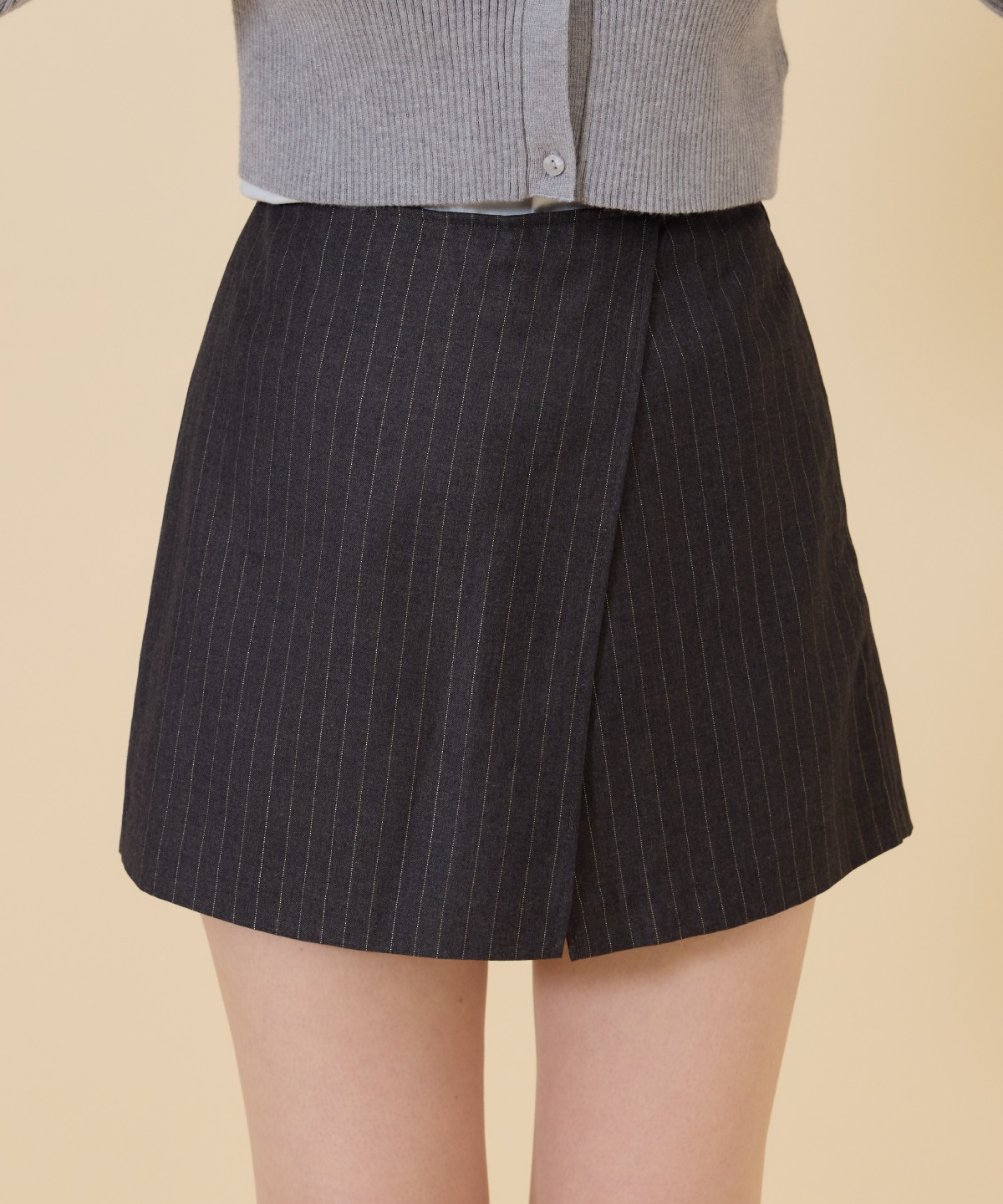 【セットアップ可能】ゴールドラメストライプラップショートパンツ