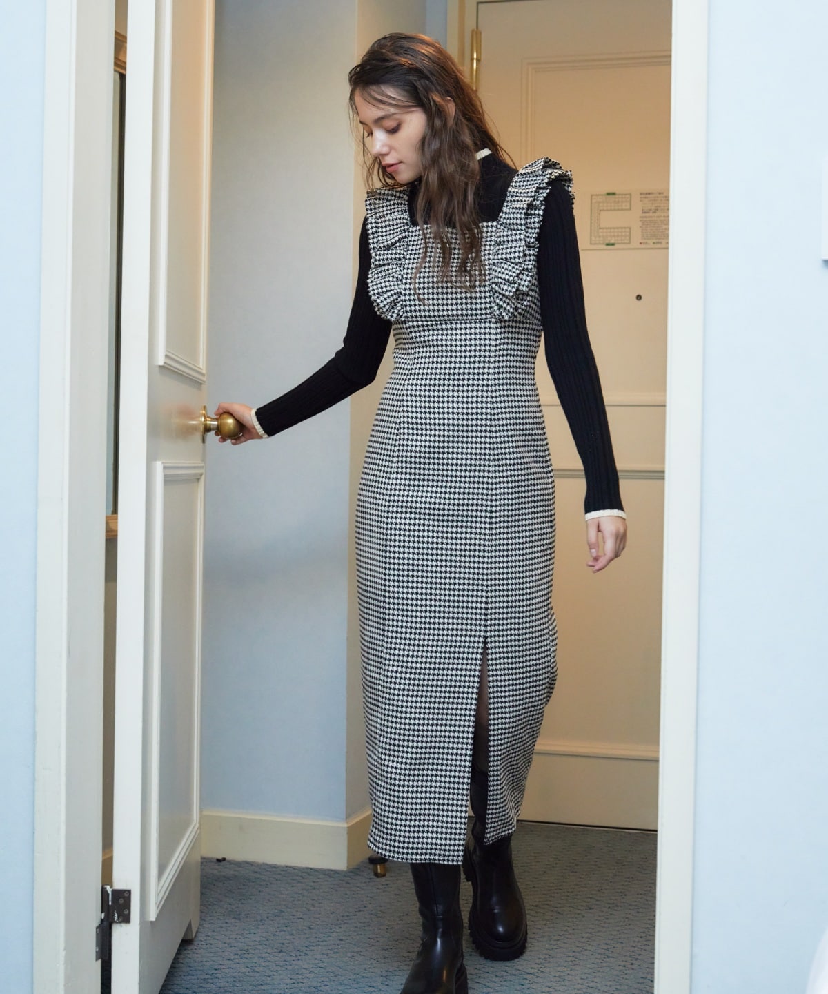 【REDYAZEL】チドリフリルショルダージャンスカ