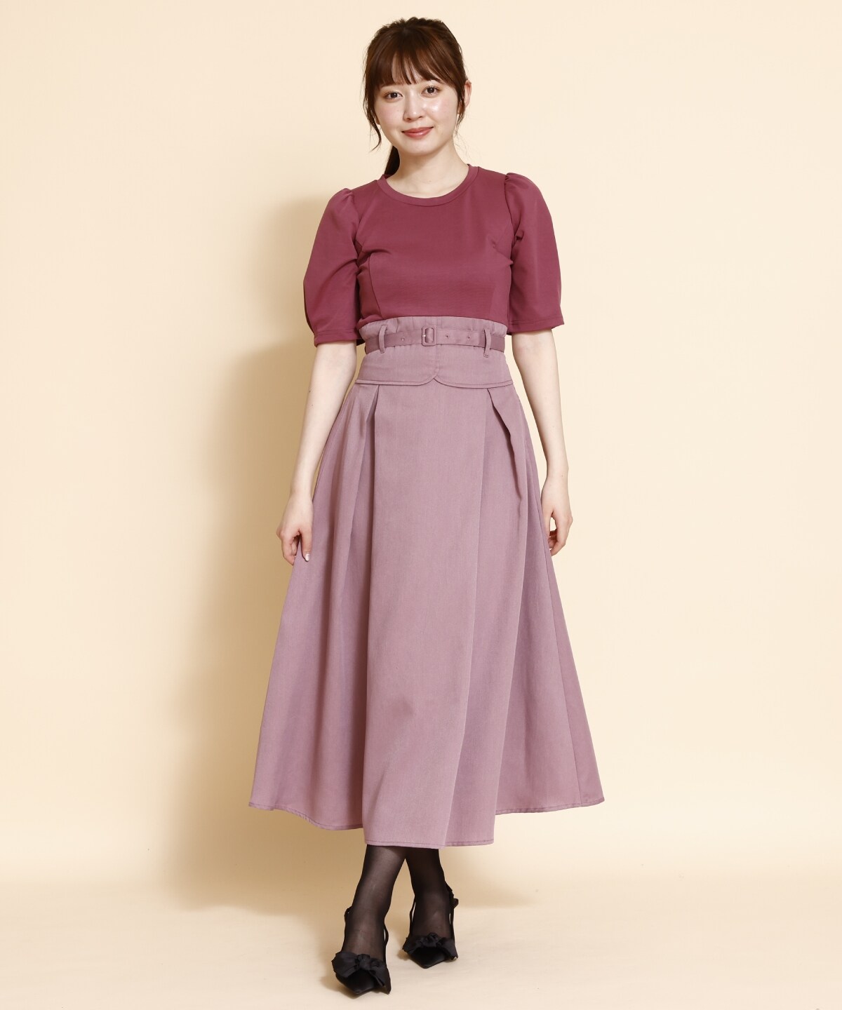 コルセットデザインドッキングワンピース