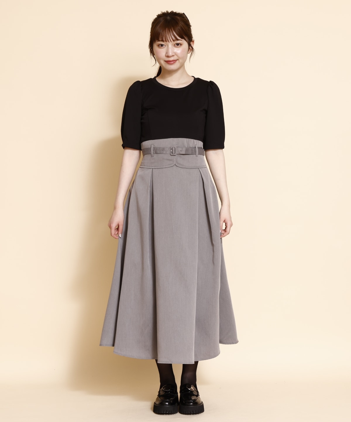 コルセットデザインドッキングワンピース