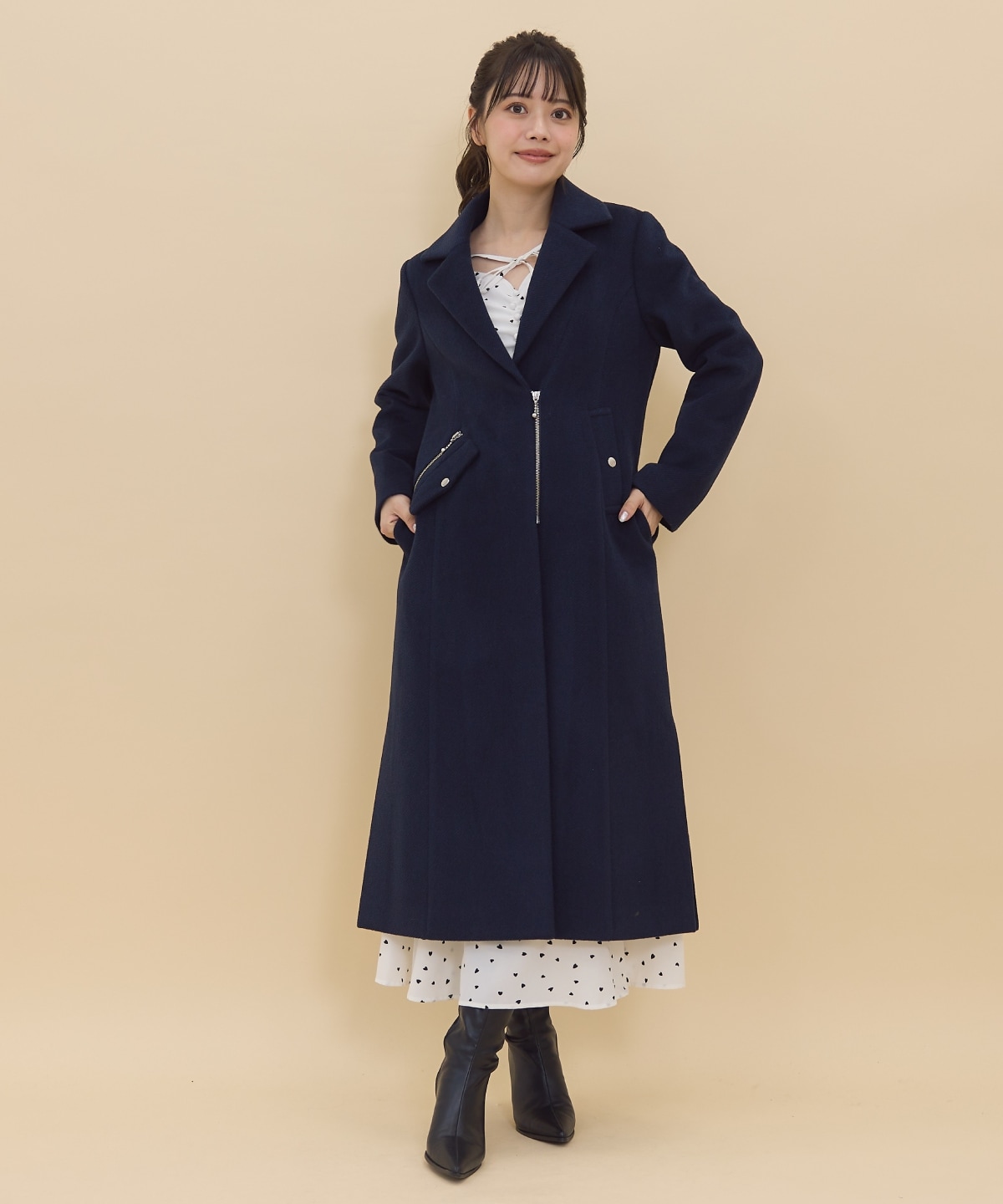 ジップチェスターコート