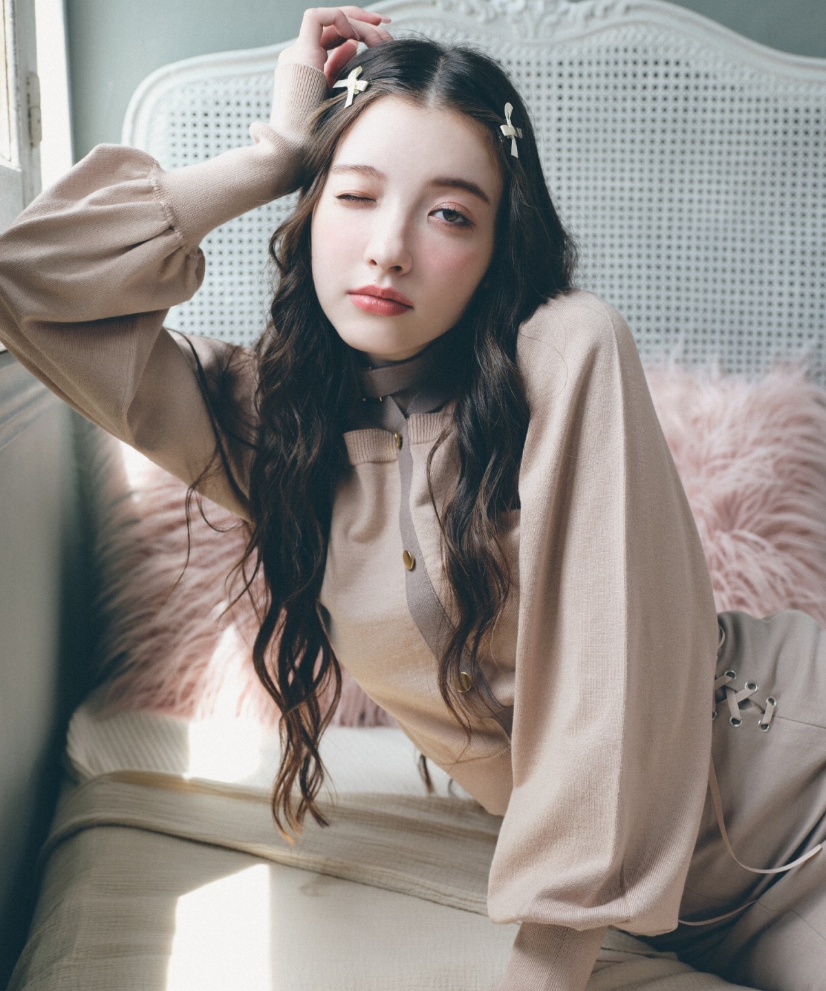 【REDYAZEL】ネックベルトニットトップス