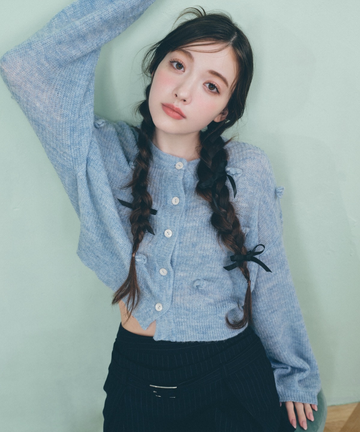 クロシェフラワーカーディガン