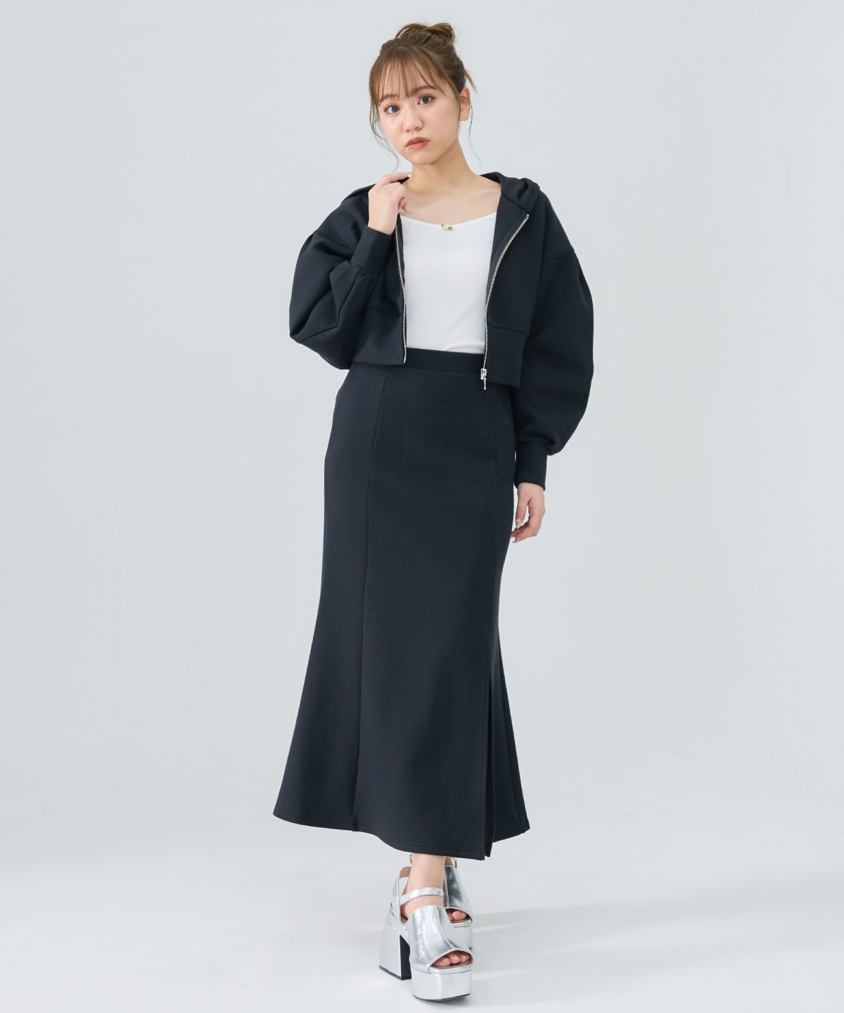 【セットアップ可能】ダンボールマーメイドロングスカート