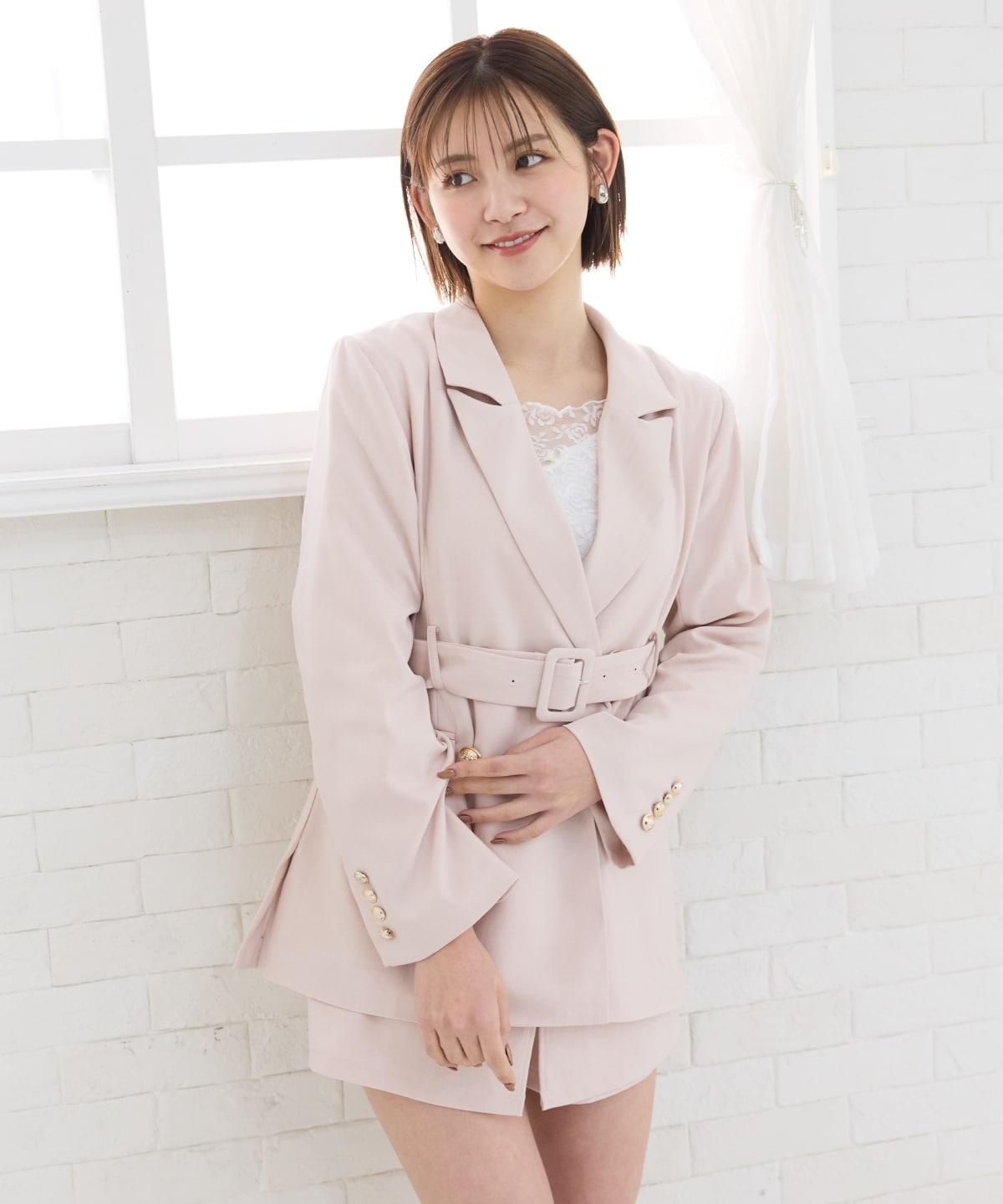 【セットアップ可能】ラップデザインショートパンツ