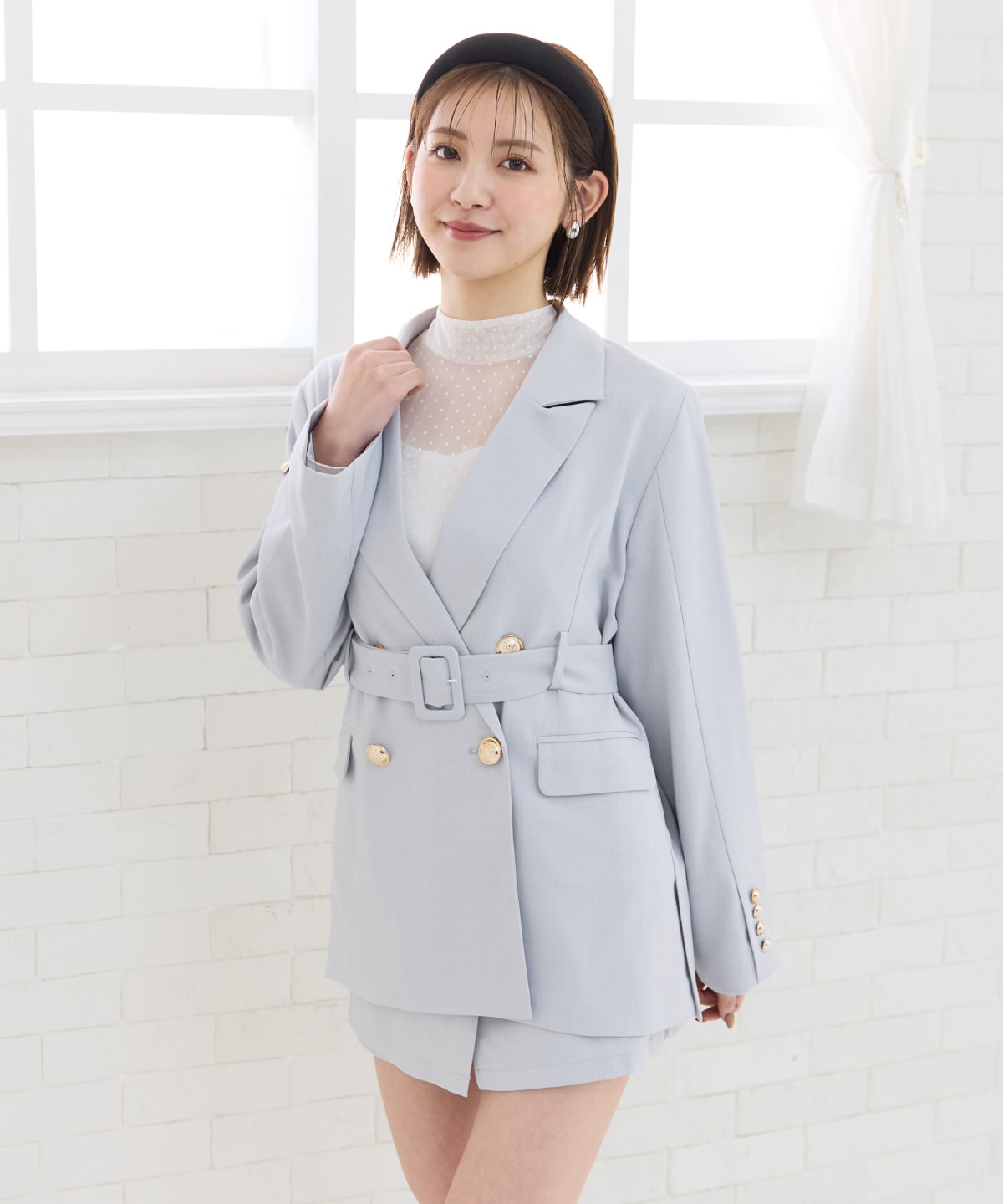 【セットアップ可能】ラップデザインショートパンツ