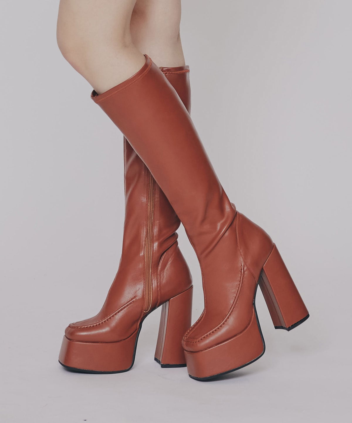 スクエアタイツロングブーツ