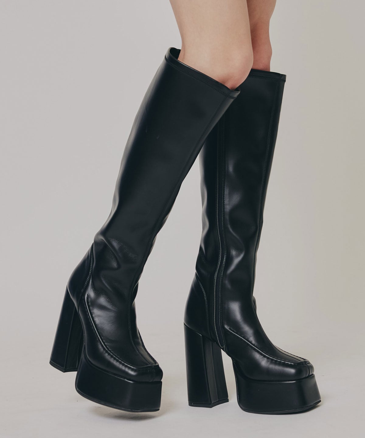 スクエアタイツロングブーツ