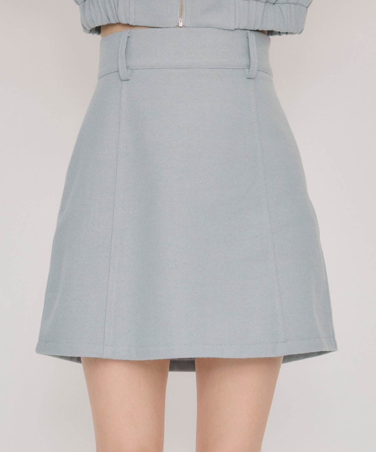 【セットアップ可能】ハイウエストフレアミニスカート
