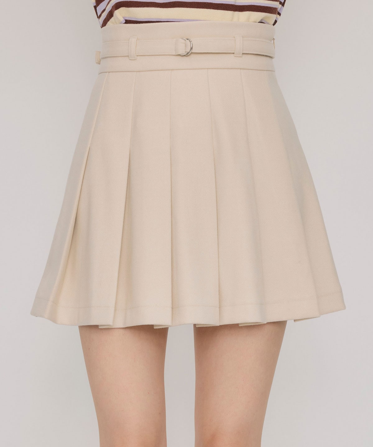 メルトンライクプリーツミニスカート