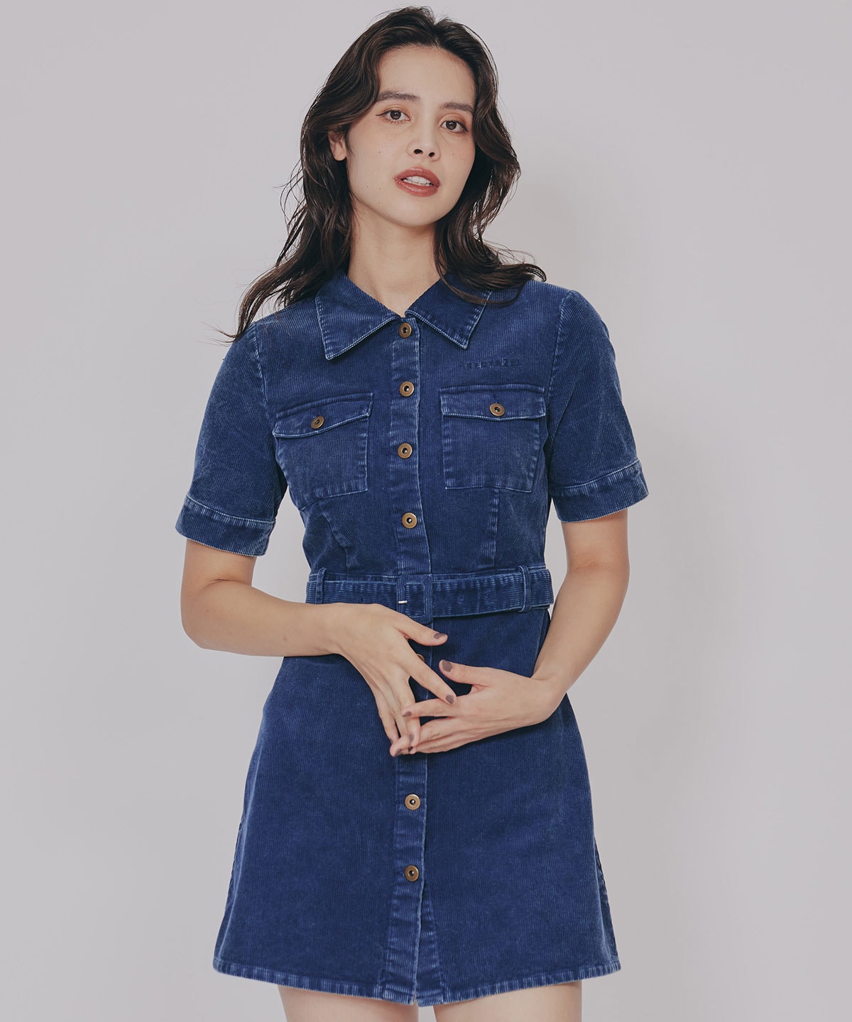 ヴィンテージライクコーデュロイワンピース