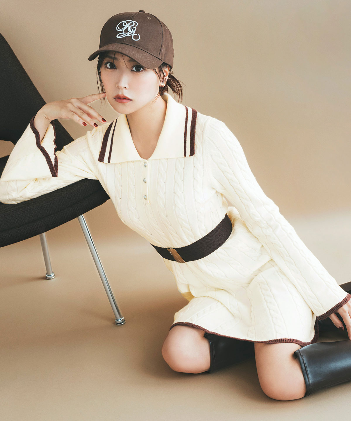 ラインケーブルミニニットワンピース