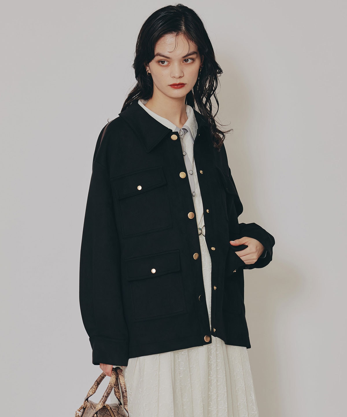 ヴィンテージライクスエードポケットジャケット