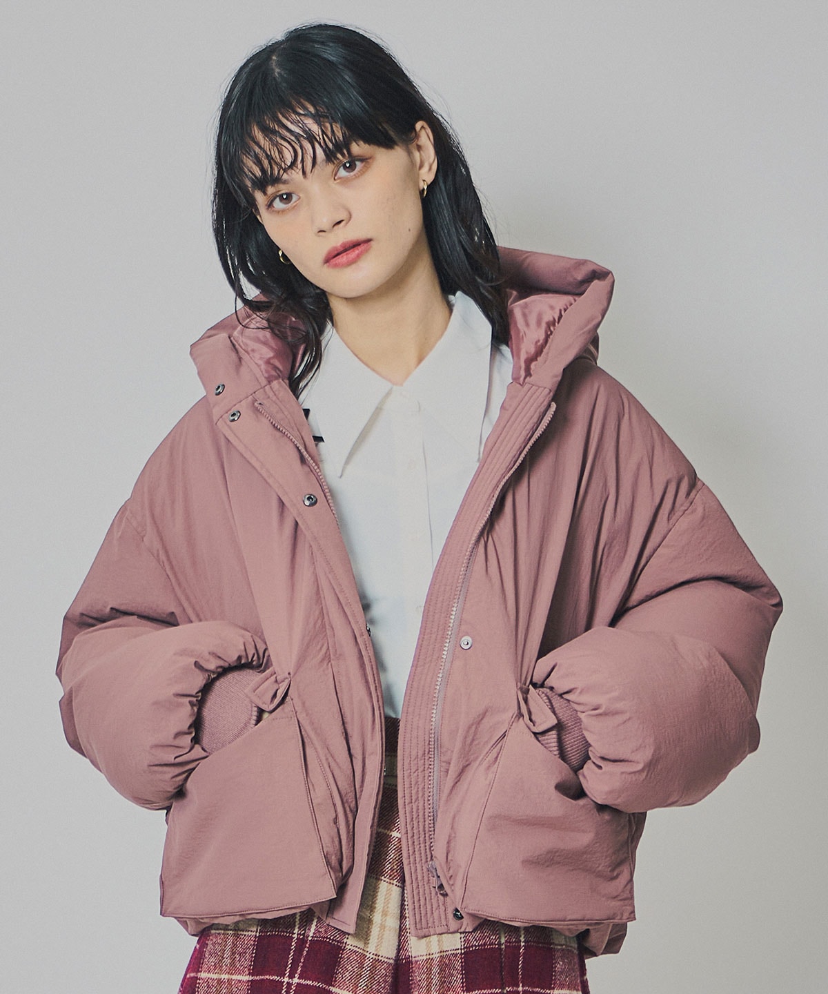 フラップポケットファイバーダウンジャケット