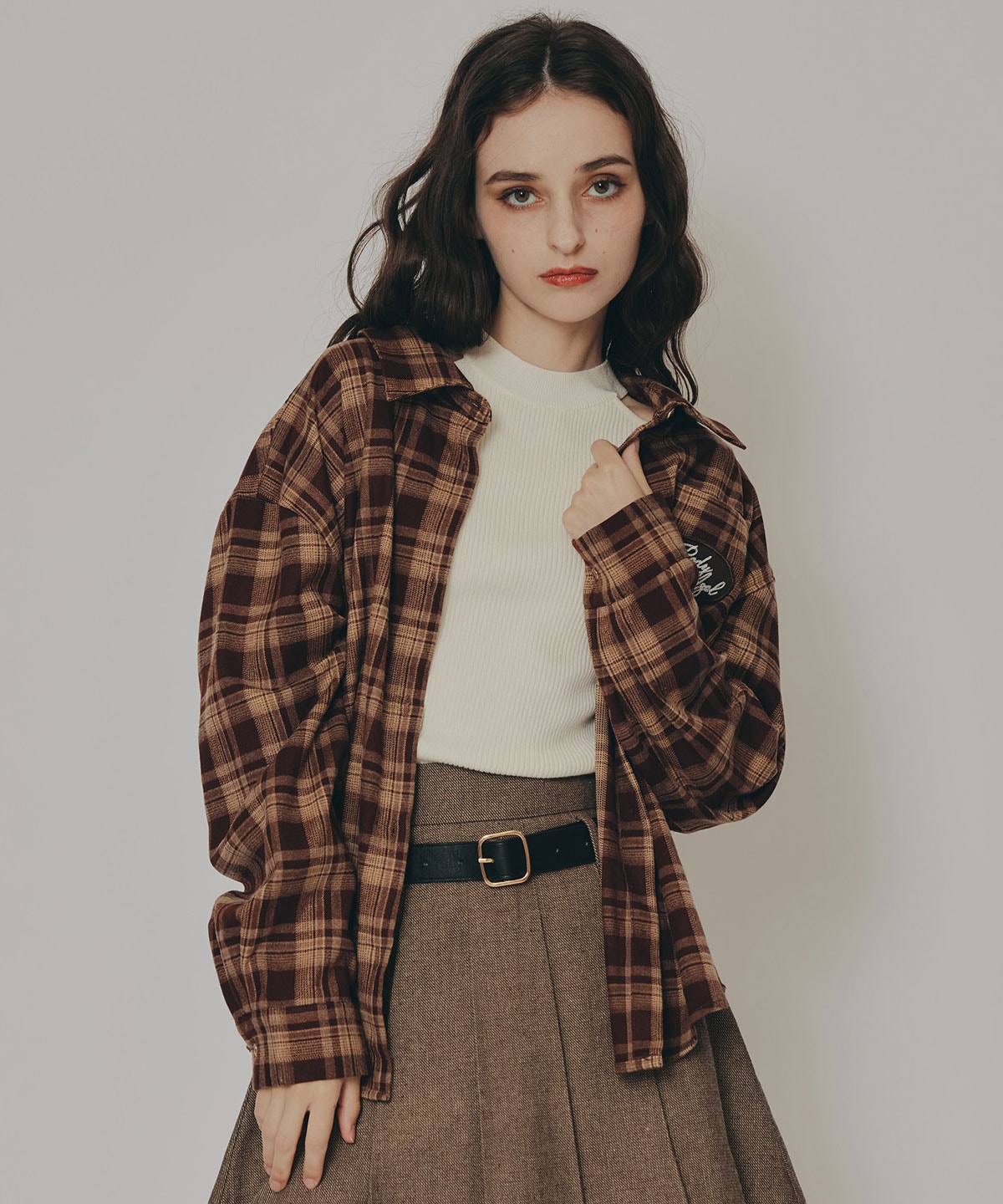 ロゴワッペンオーバーシャツ