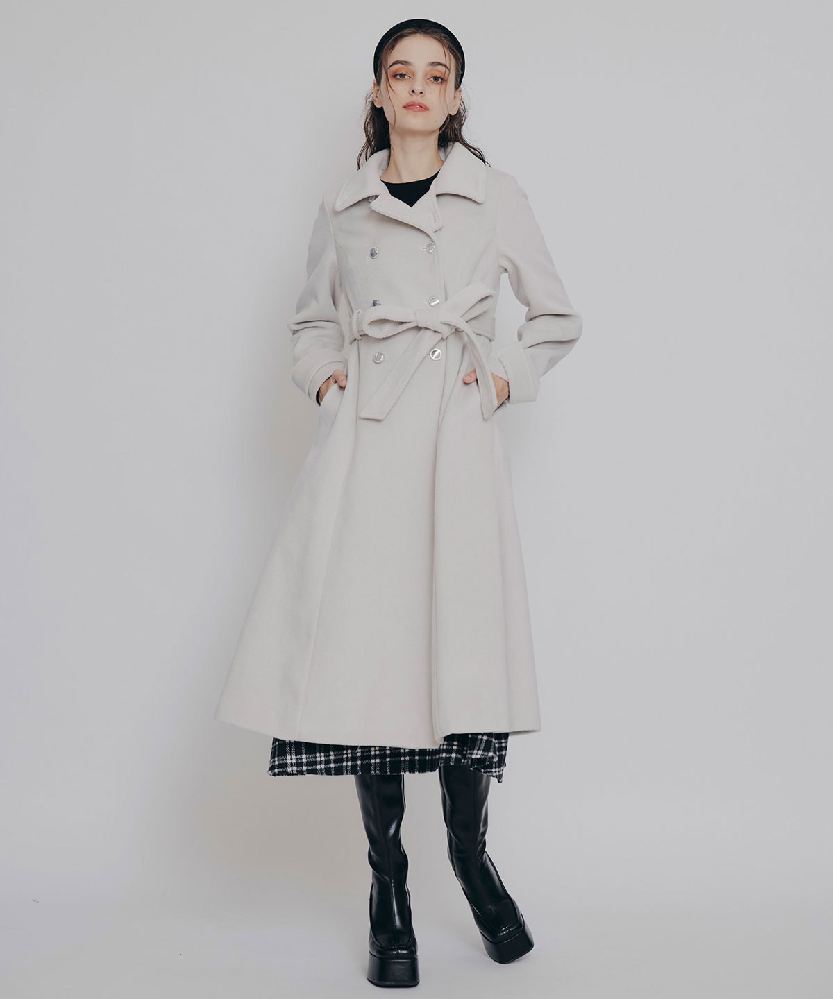 2WAYカラーダブルロングコート