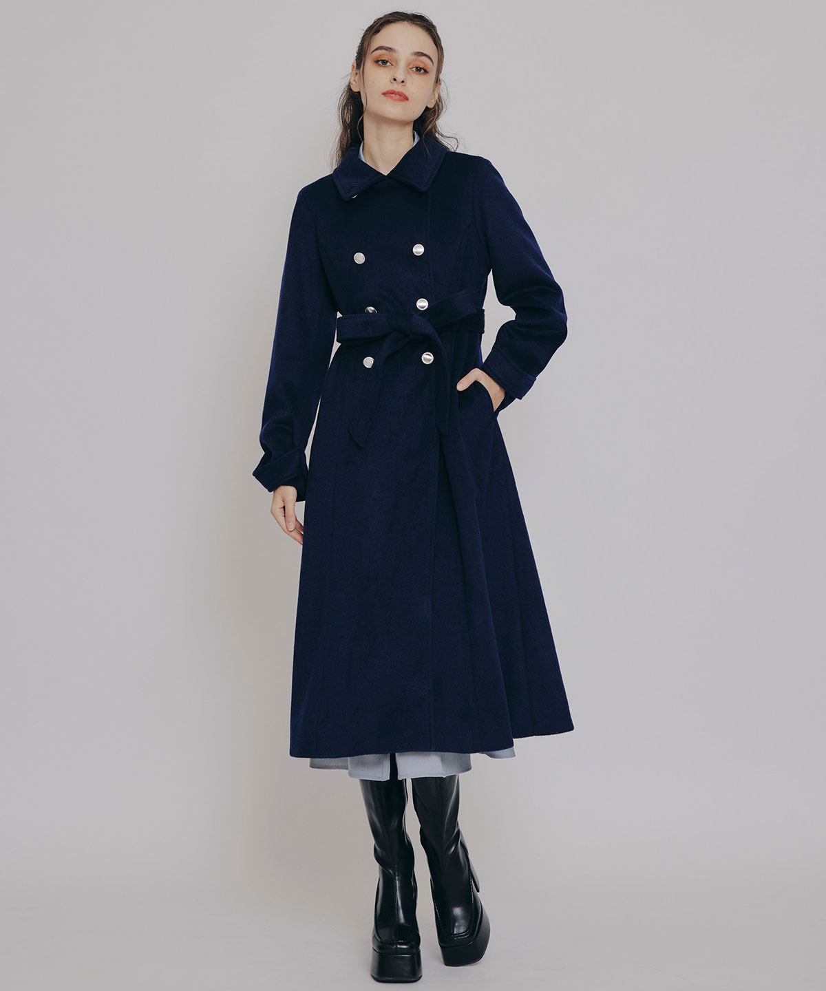 2WAYカラーダブルロングコート