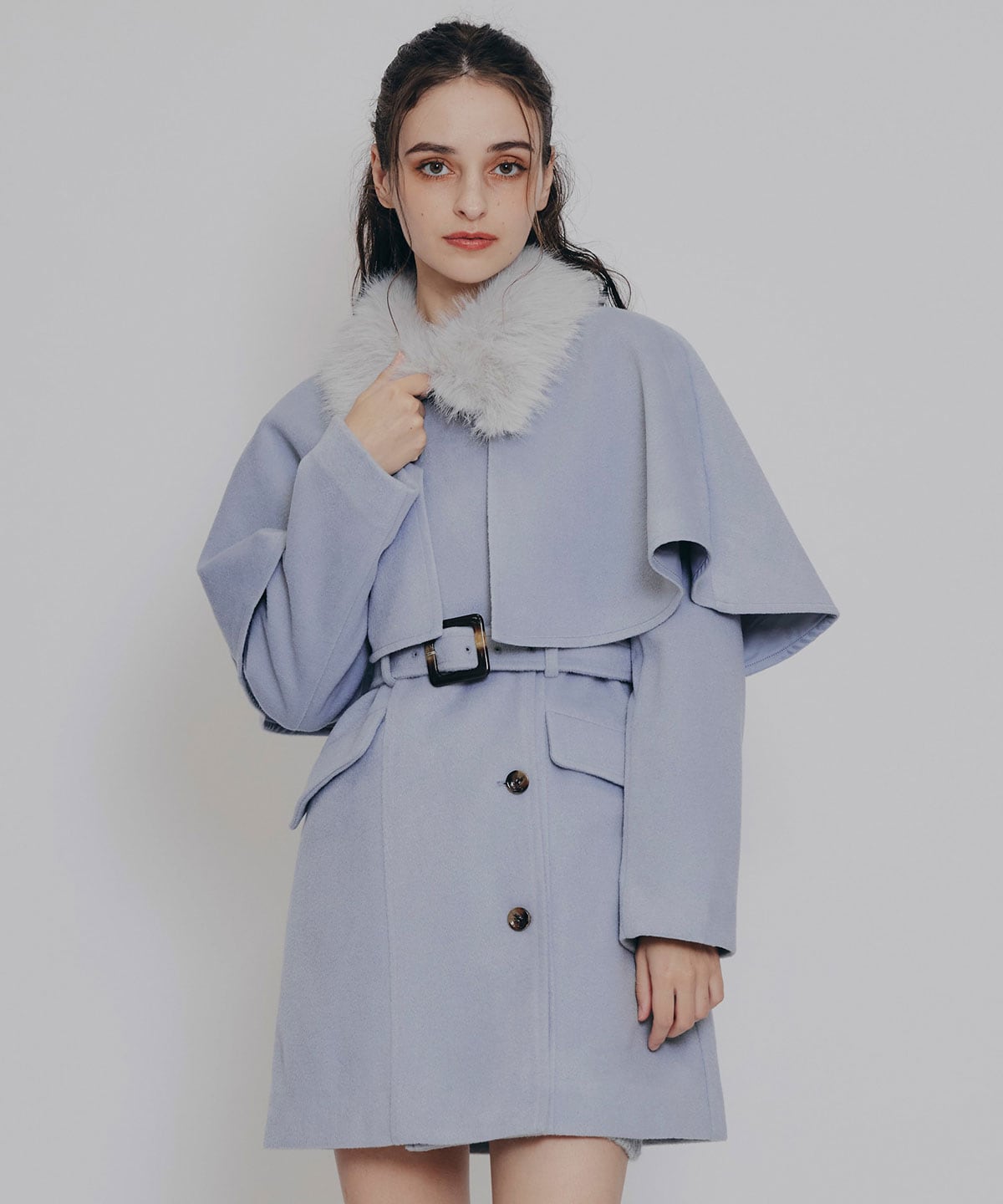 マルチWAYケープファーショートコート