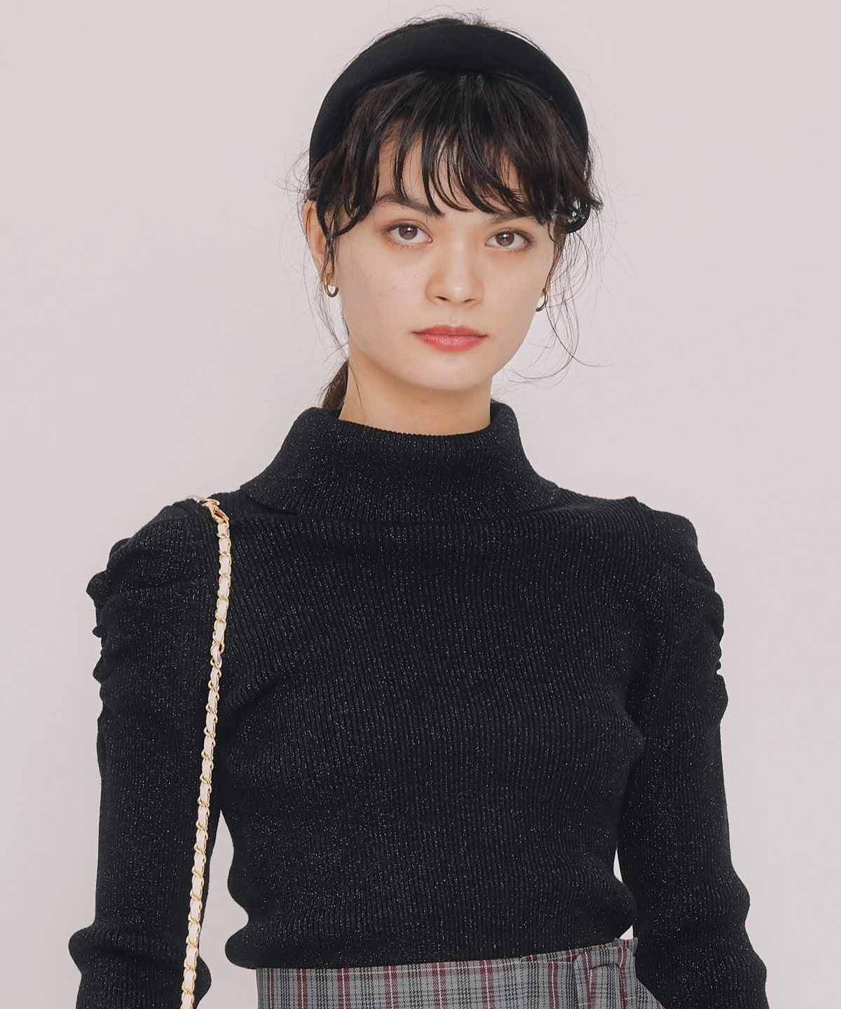 ラメタートルニットプルオーバー