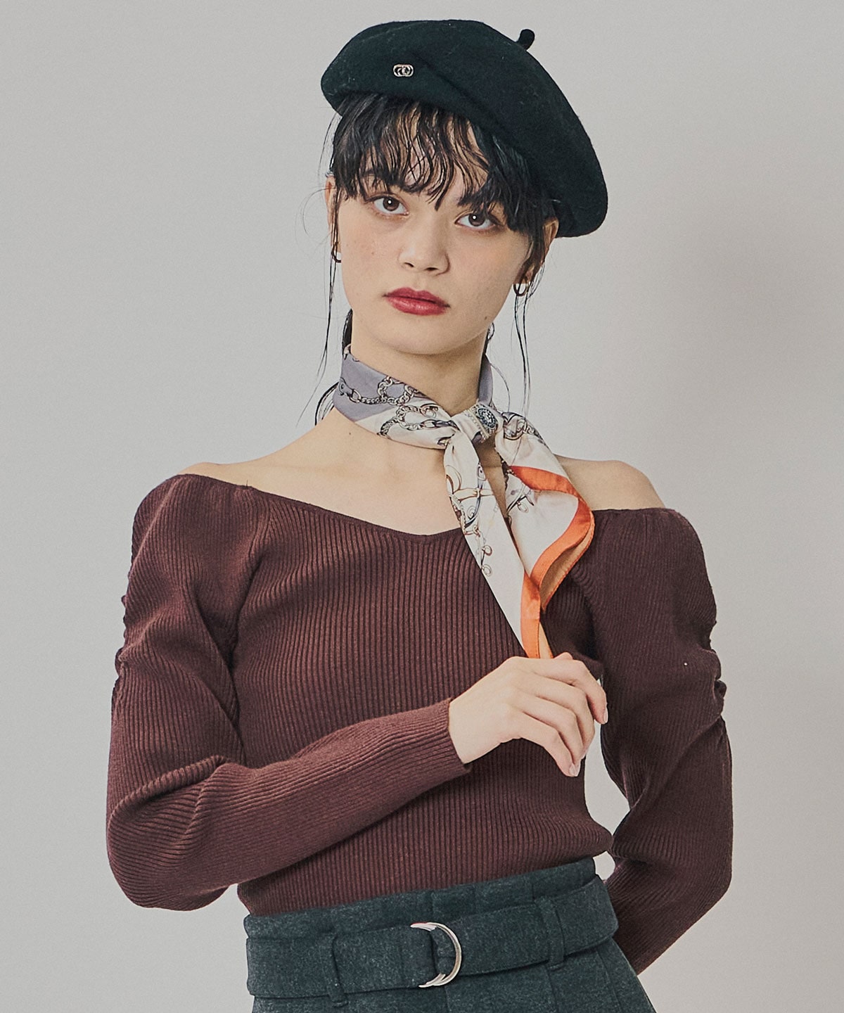 4wayリブニットトップス