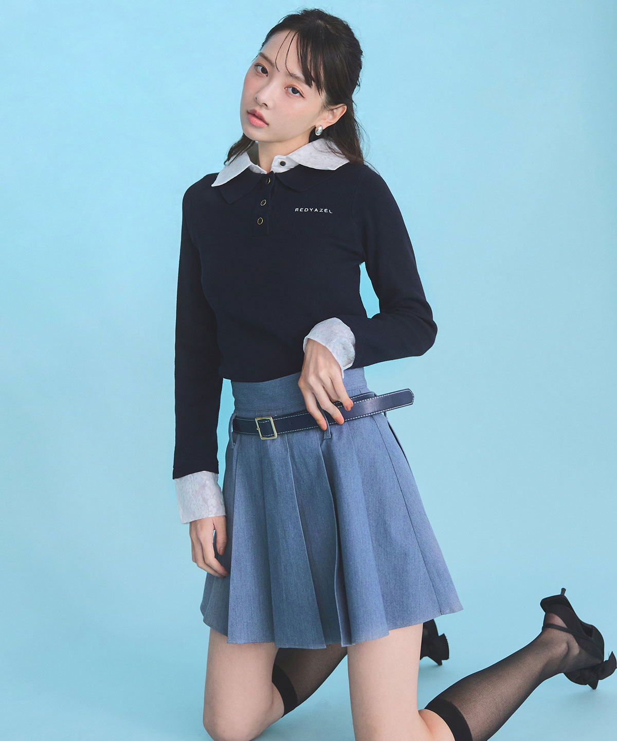 ローベルトインナーパンツプリーツミニスカート