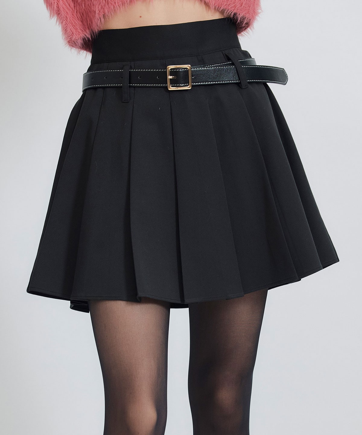 ローベルトインナーパンツプリーツミニスカート