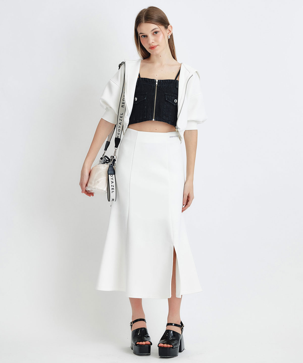 ダンボールセミマーメイドスリットロングスカート