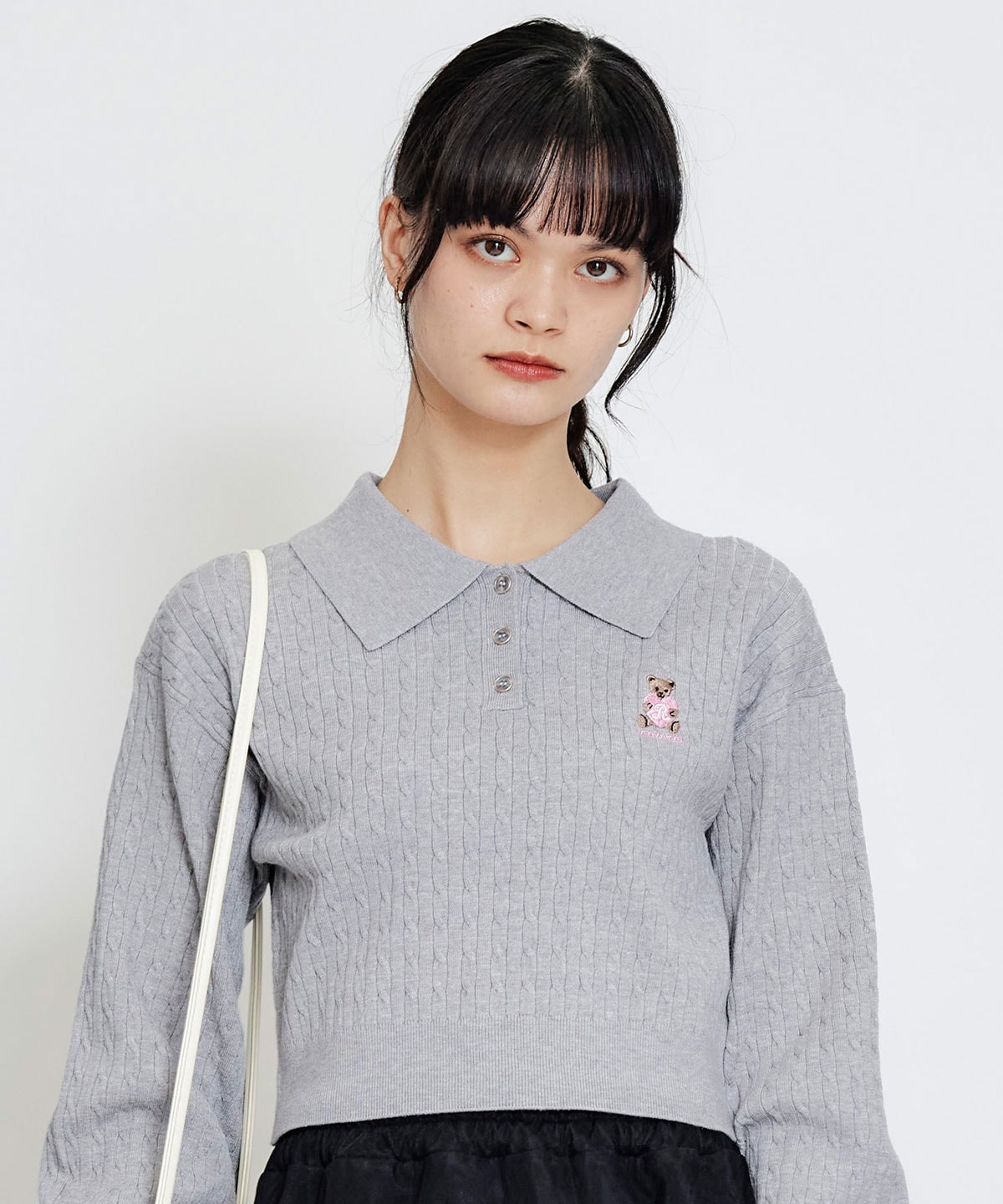 【2/13(金) 昼12時発売開始】Azelyハートミニケーブルポロニット