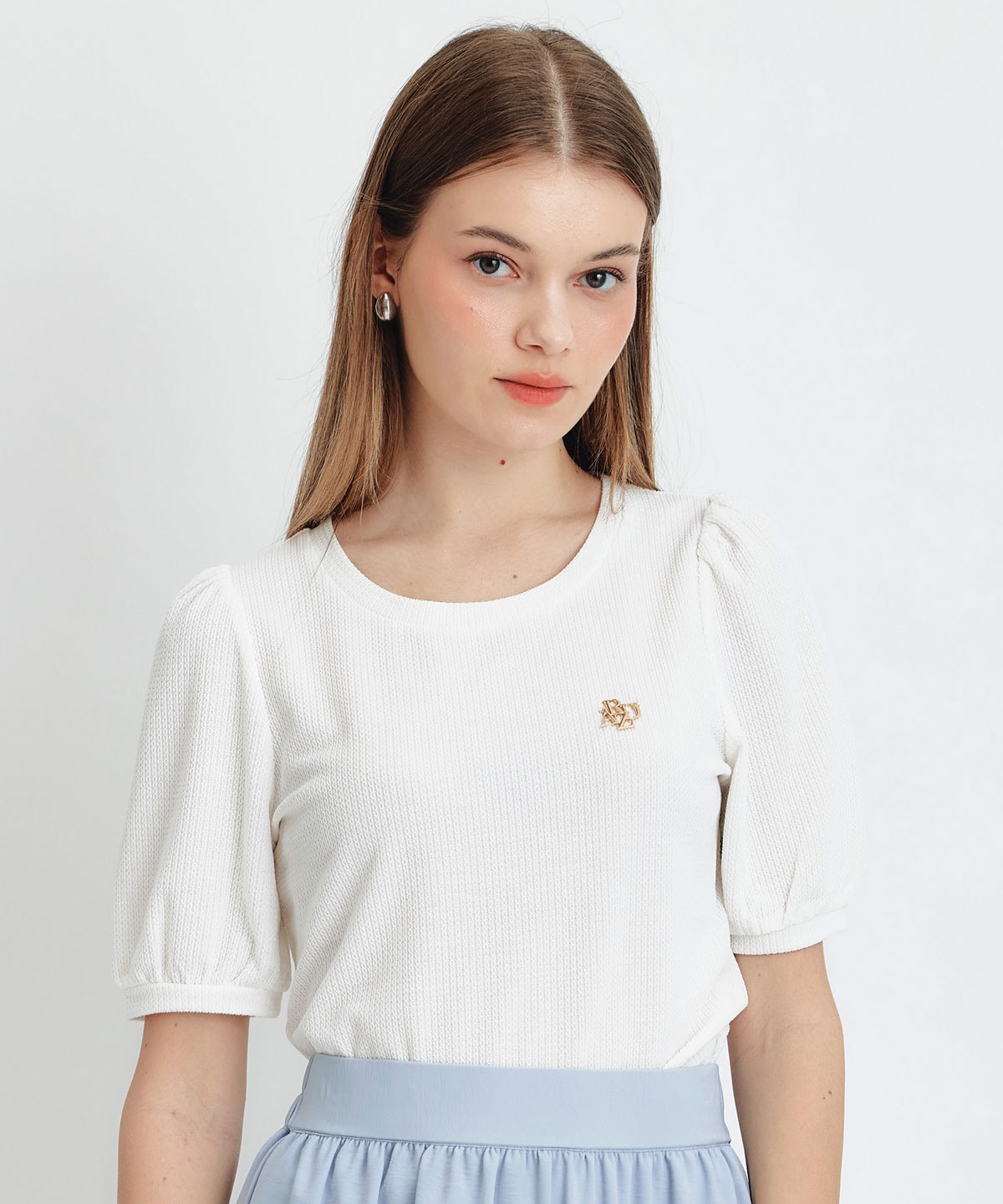 ジャガードカットロゴプルオーバー