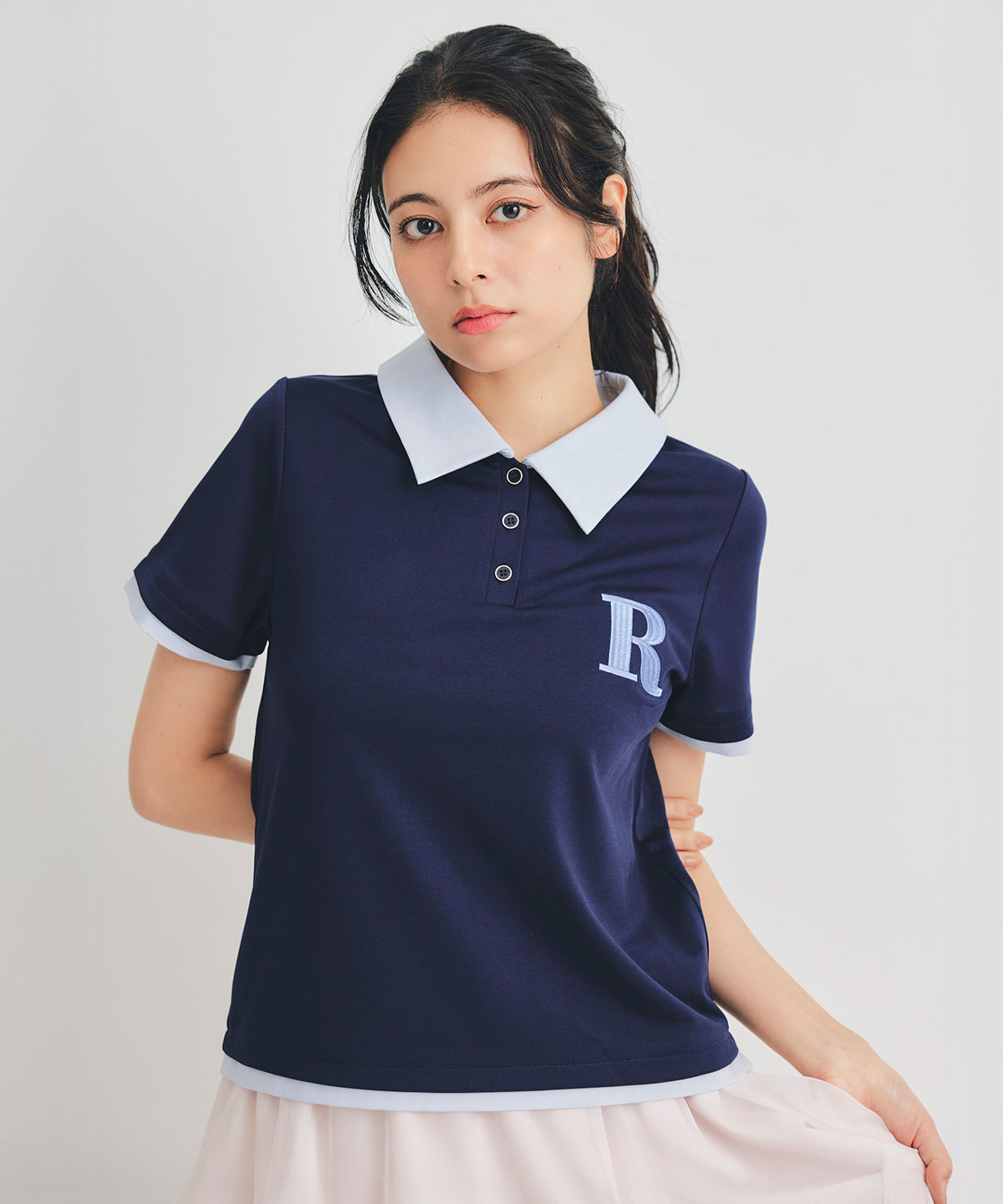 RポロレイヤードTシャツ