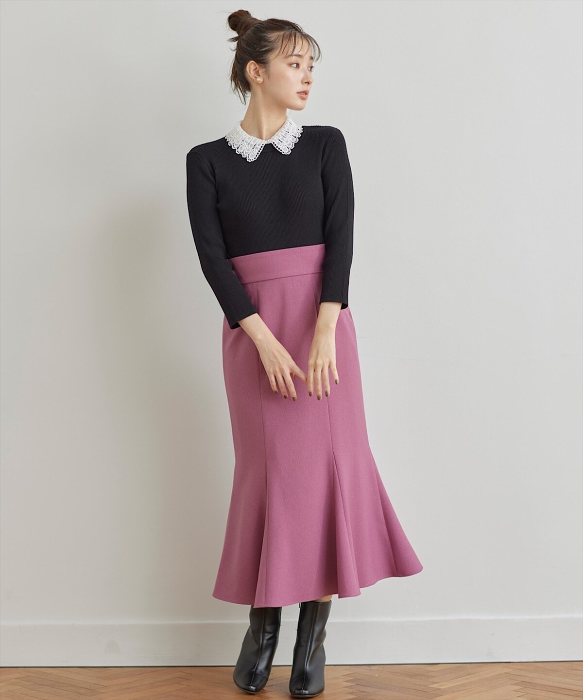 ウールライクマーメイドスカート S ピンク Swingle 公式オンラインショップ バーンデストローズ