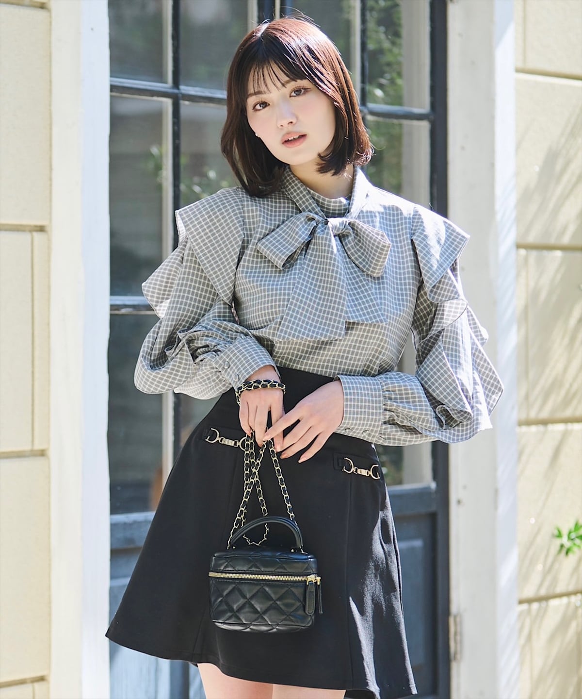 チューリップフレアビットミニスカート(S ベージュ): Swingle｜公式  