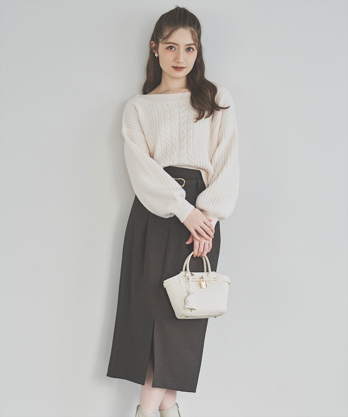 日本製センタースリットタイトスカート