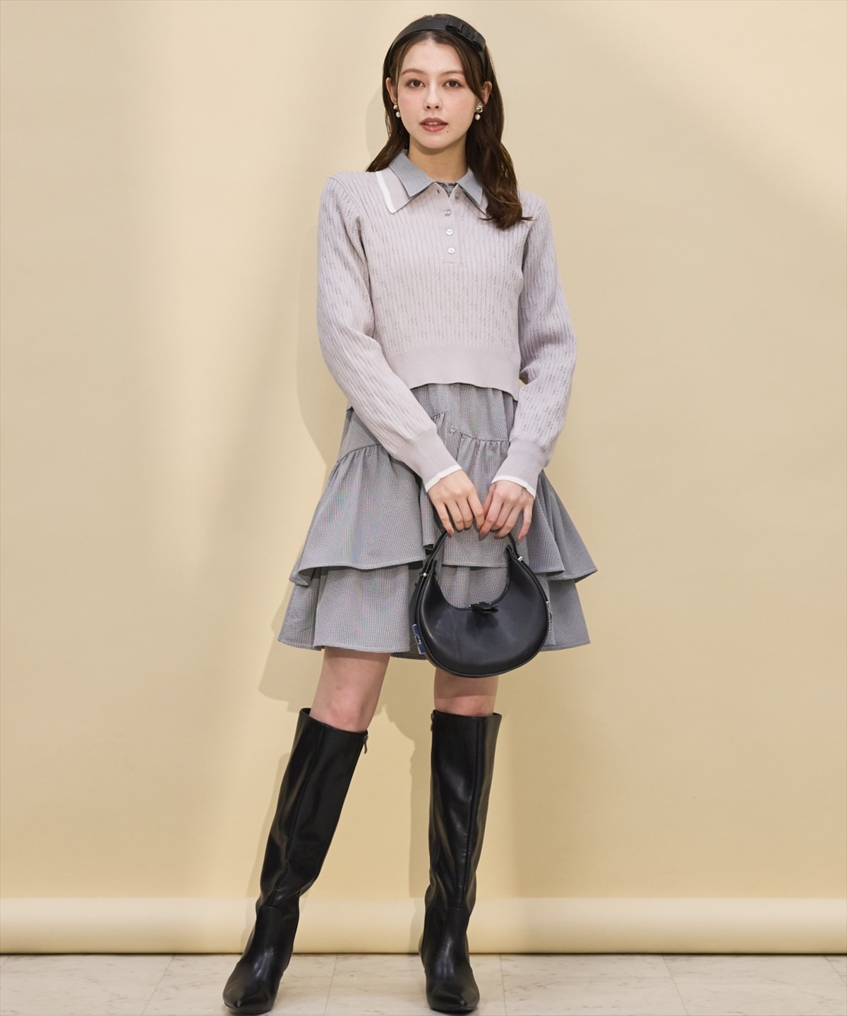 【再入荷】ティアードシャツワンピース