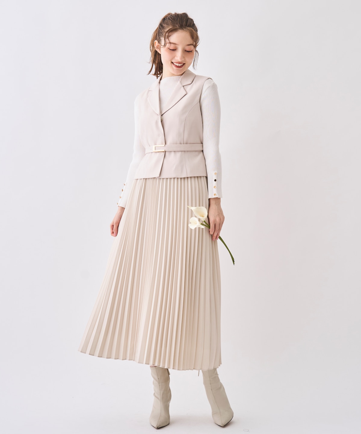 【12/5(Fri)予約開始】ジレ＆プリーツスカートセット