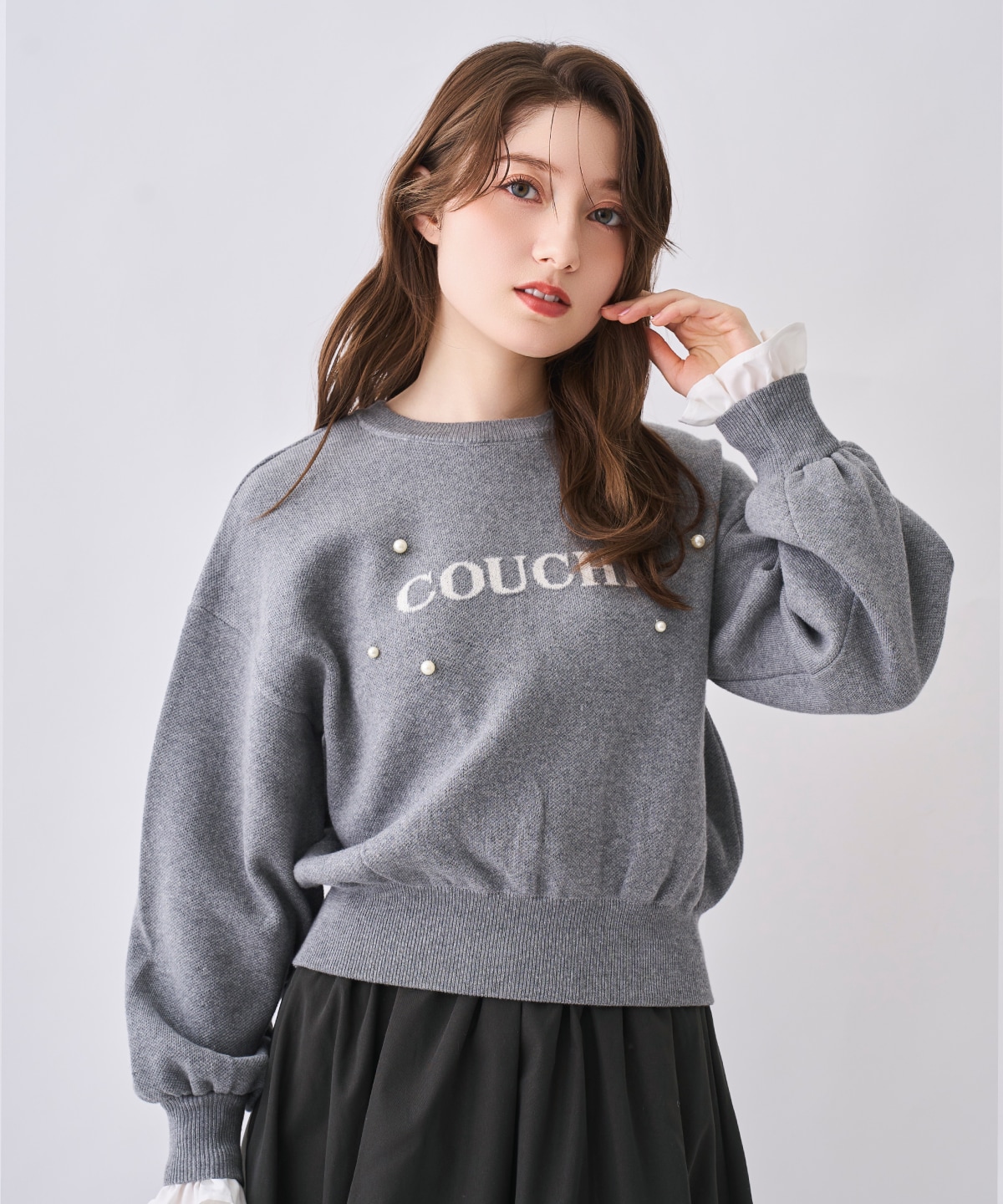 【12/5(Fri)予約開始】フリル袖ロゴニット