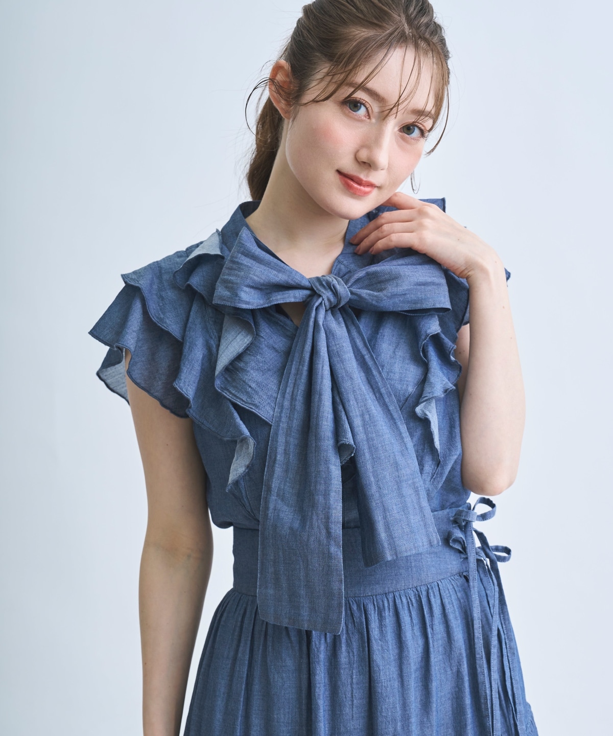 【4/24(Fri)発売】シアーデニムブラウス