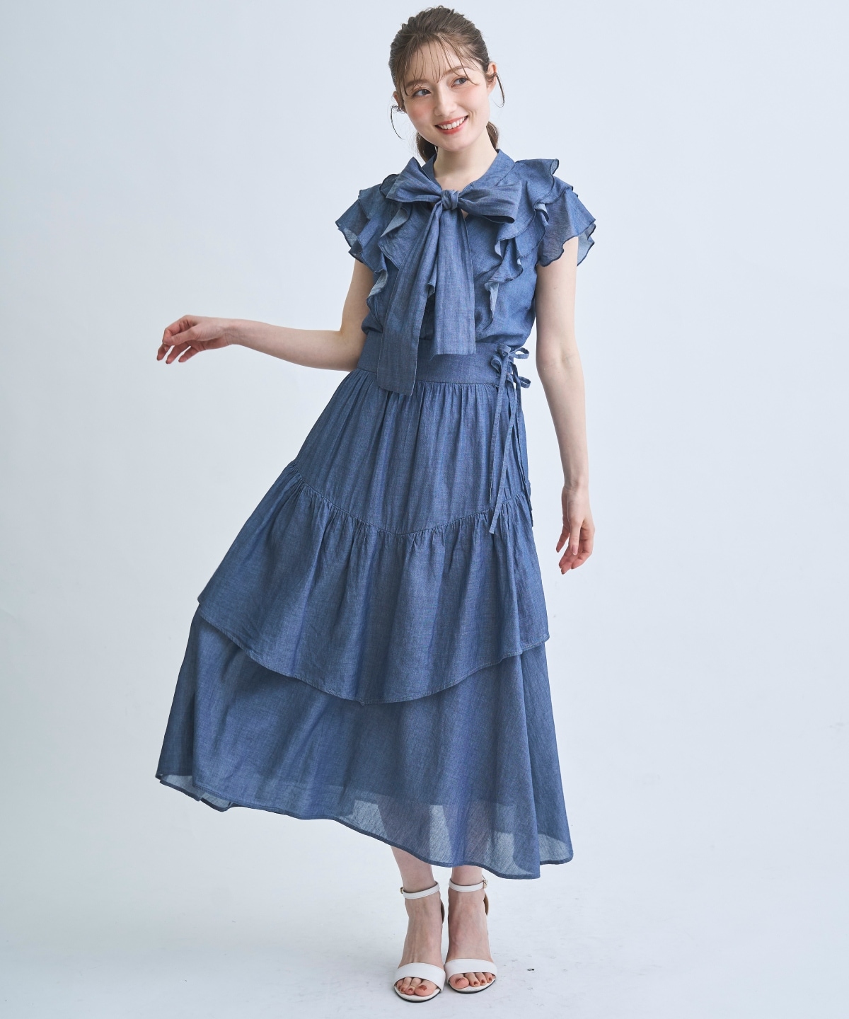 【4/24(Fri)発売】シアーデニムティアードスカート