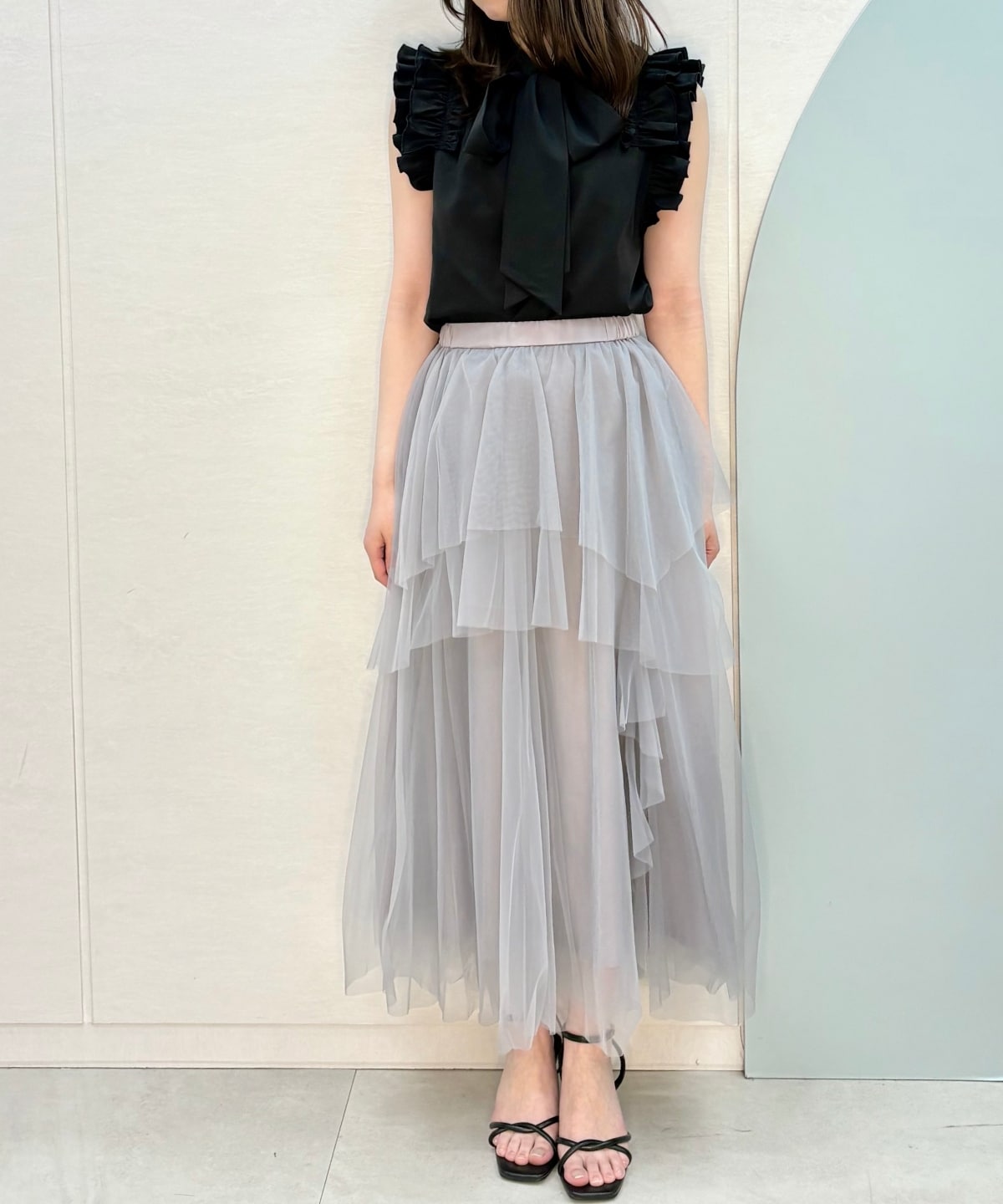 【4/10(Fri)発売】ボリュームチュールティアードスカート