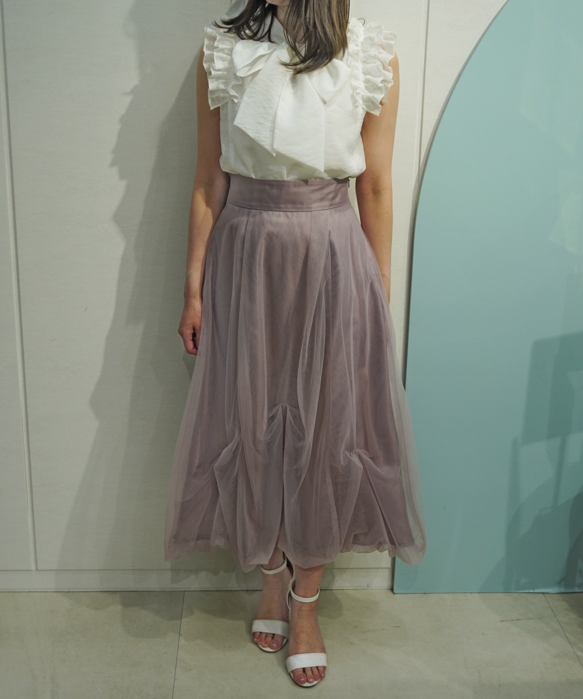 【4/17(Fri)予約開始】リボンタックバルーンチュールスカート