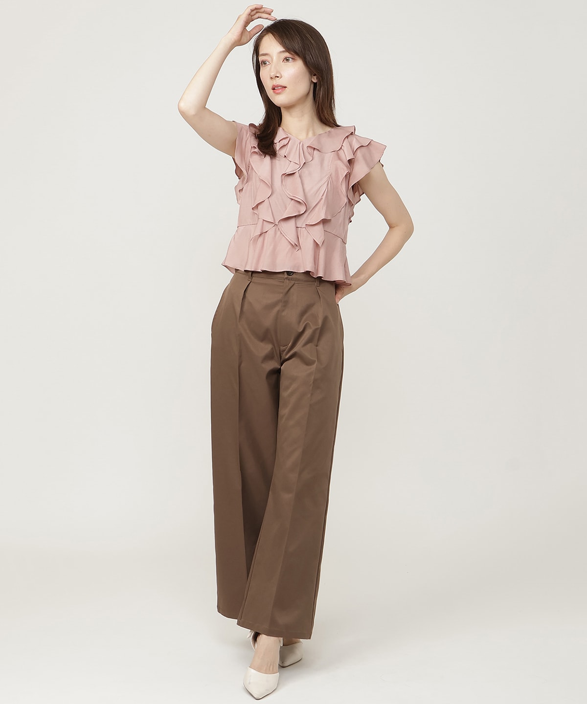 サイドアジャストセンタープレスパンツ
