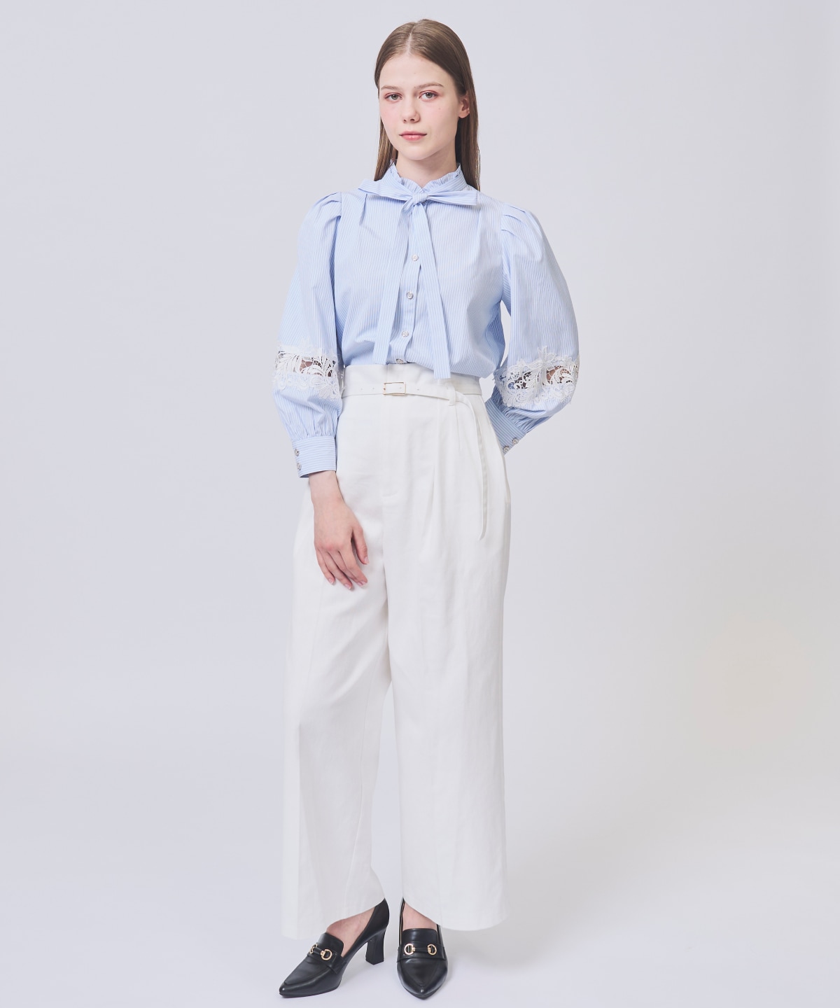 【2/20(Fri)発売】ベルテッドセンタープレスワイドパンツ