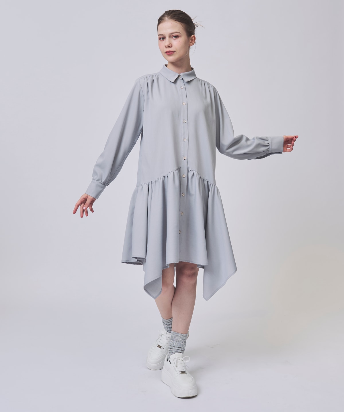 【2/20(Fri)発売】イレヘムフリルシャツワンピース