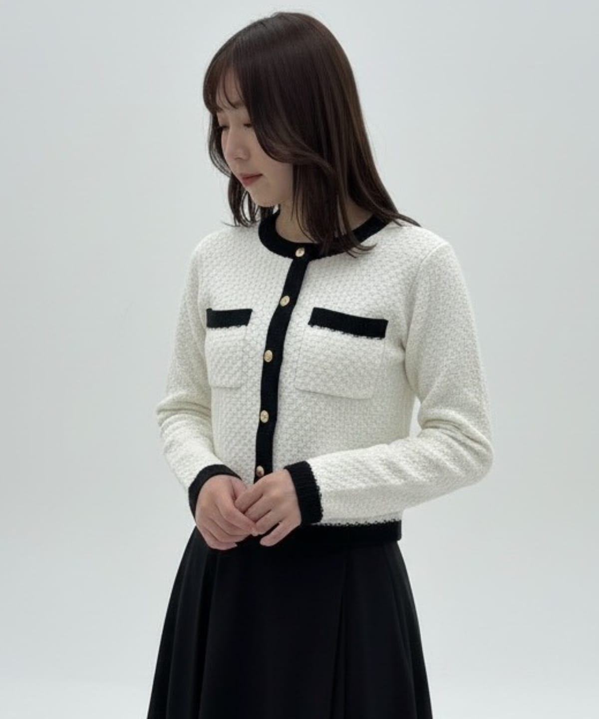 【2/21(Sat)発売】配色ニットジャケット