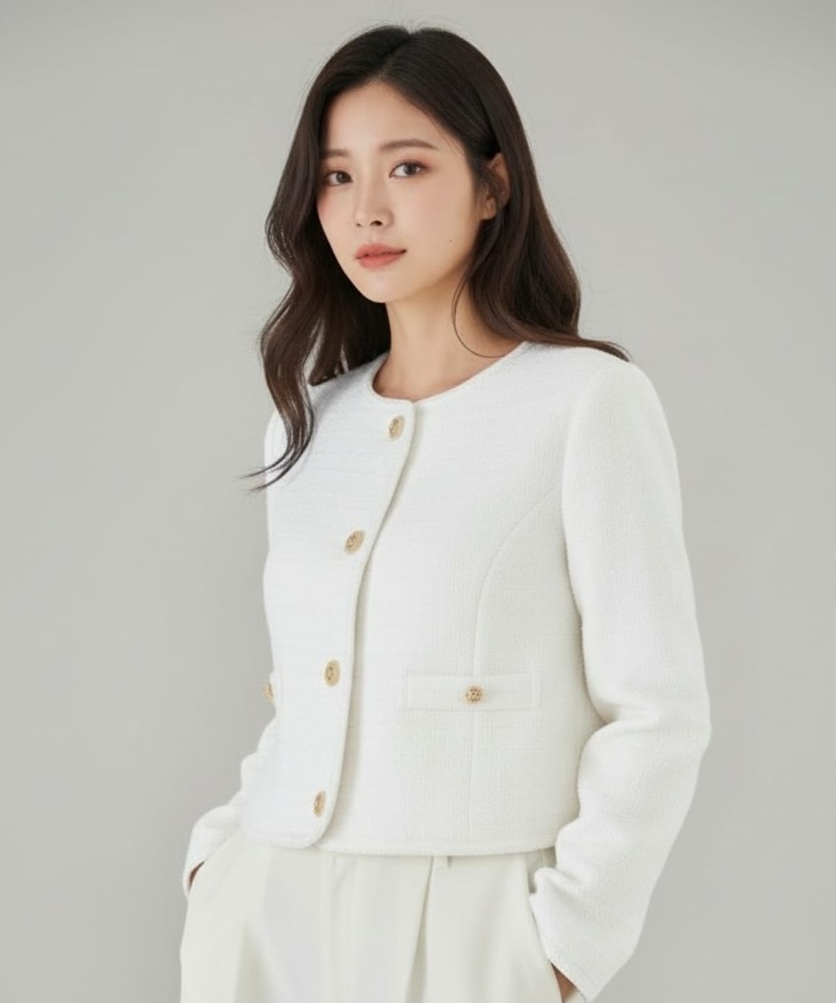 【3/6(Fri)発売】ラメツイードノーカラージャケット